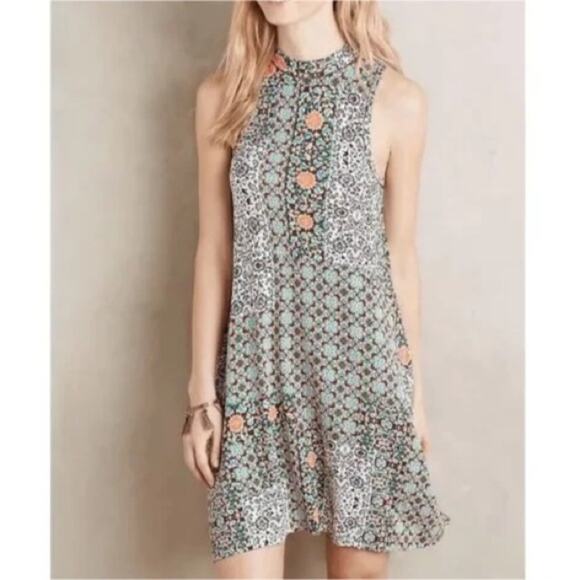 ANTHROPOLOGIE MAEVE Lilt Swing Dress Floral Patchwork Print Size XS - Picture 1 of 11